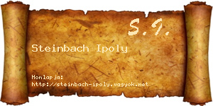 Steinbach Ipoly névjegykártya